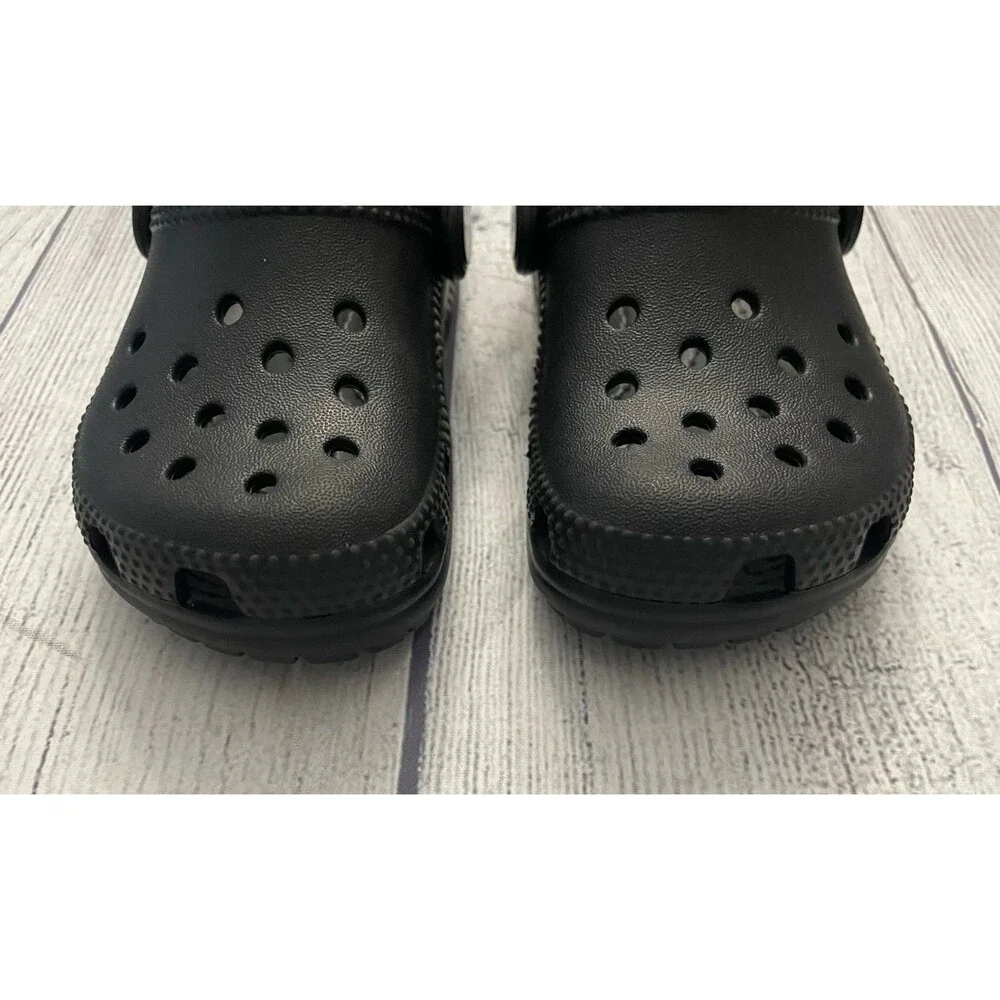 Black Croc Crocs Toddler Sandals Shoes, Size 6